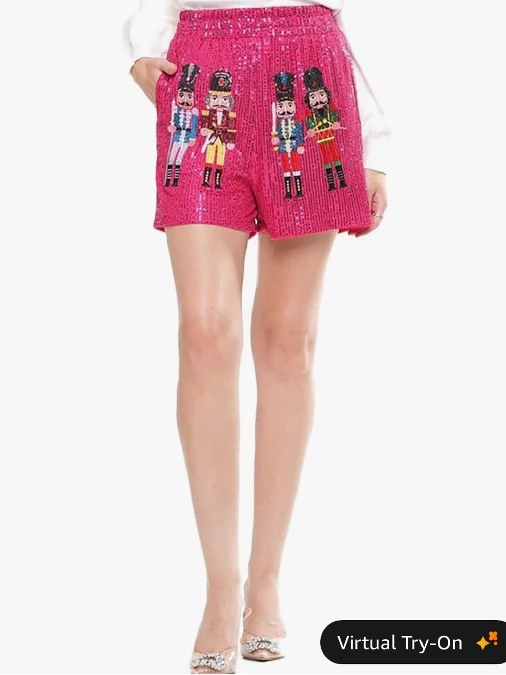Sequin Nutcracker Holiday Shorts